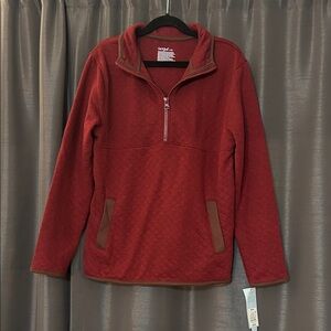 Cat & Jack Men's Red Zip-Up Sweater
